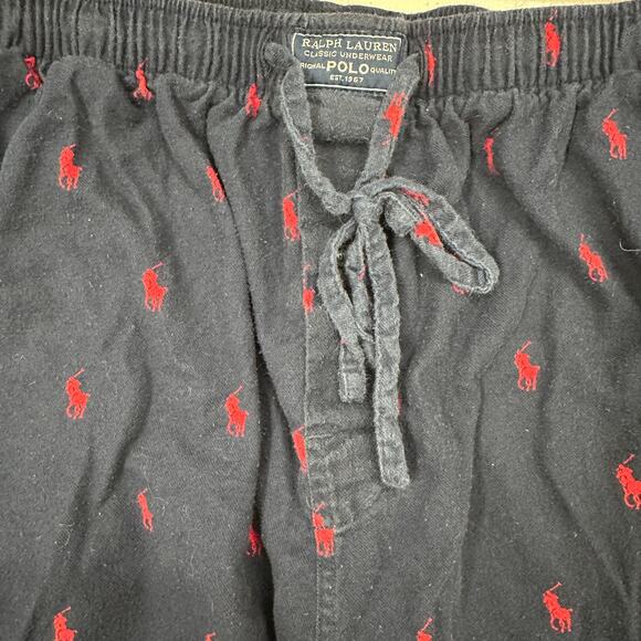 Polo Ralph Lauren men’s size medium pajama pants bottoms blue Red logo cotton - Picture 4 of 5